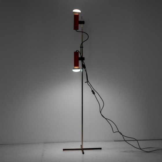 Image 1 of 1x Space Age Metal Floor Lamp, Targetti Sankey, Italy 1970s