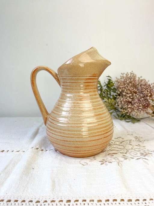 Pichet vintage en grès émaillé