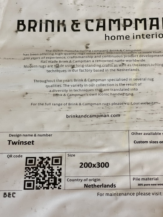 Image 1 of Brink en Campman carpet Twinset Urban Blue NEW