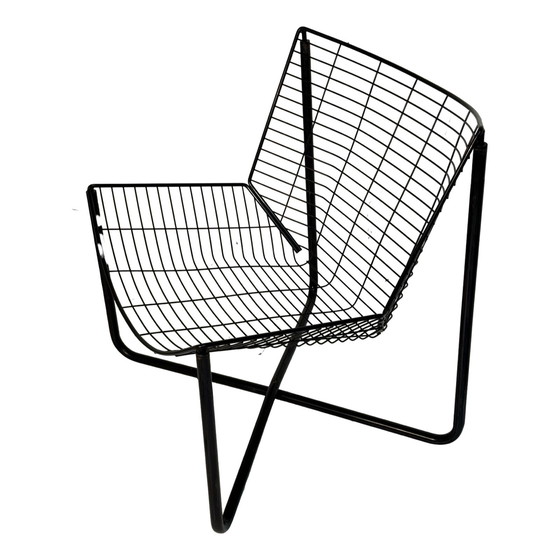 Image 1 of Niels Gammelgaard - IKEA - Draadstoel - Jarpen - Zwart - Jaren 80 - Origineel, eerste editie!