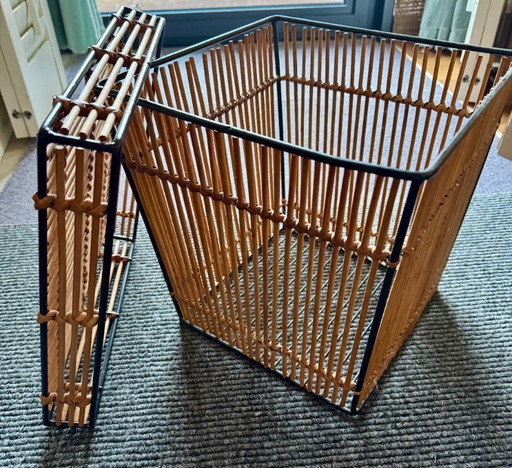 Panier Rohé en rotin vintage 1960