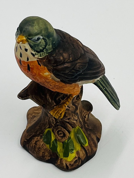 Figura de Petirrojo Americano en Porcelana Bizcocho, Objetos decorativos, Cerámica, Verde (foto 2 de 8)