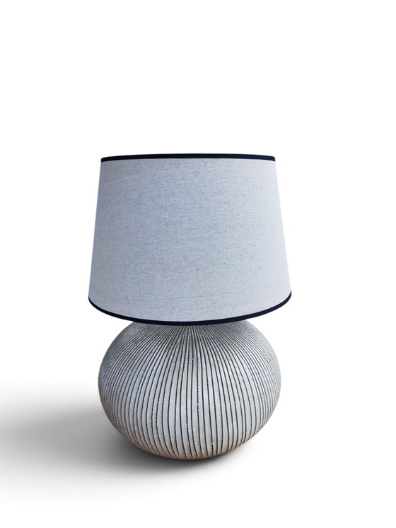 Grote Italiaanse keramische lamp uit de jaren 60 – Tafellampen, Ceramic, Textile (photo 5 of 9)