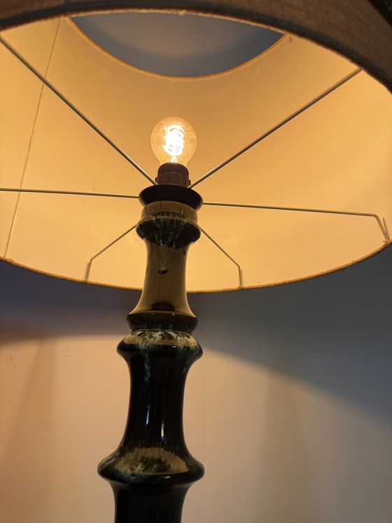 Image 1 of Lampadaire bulle vintage en céramique, Kaiser Leuchten '60