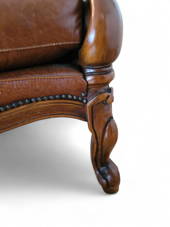 Image 1 of Vintage Chesterfield Wingchair Rococo Stijl