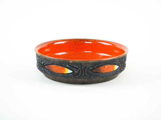Ciotola in ceramica, design svedese, anni '70, prodotta in Svezia, Ciotole, Multicolore (foto 3 di 9)