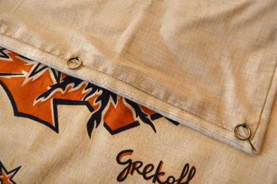 Image 1 of Tapisserie zodiacale Le Bélier en laine, carton d’Élie Grekoff, édition Tanit, Paris, circa 1970