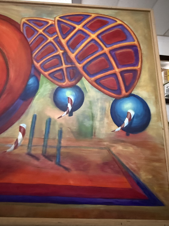 Image 1 of Schilderij Hans Kooijman Titel “Oogst Der Perikelen” Afmeting 180 x 140