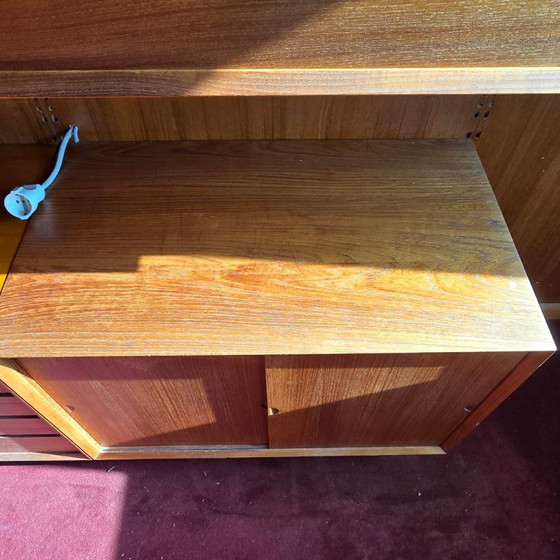 Poul Cadovius Cado Wall System, Teak Veneer, Vintage Danish Design, Wall cabinet, Wood, Brown (photo 32 of 33)