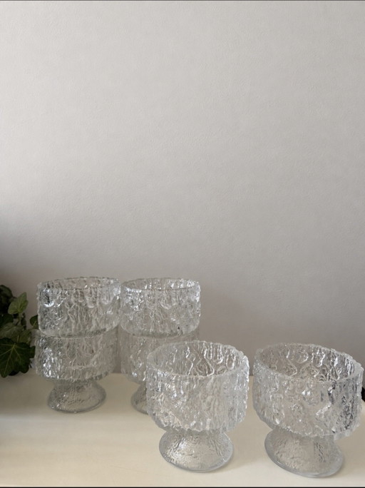 Set of 6 Ice Bark Frost Glasses
