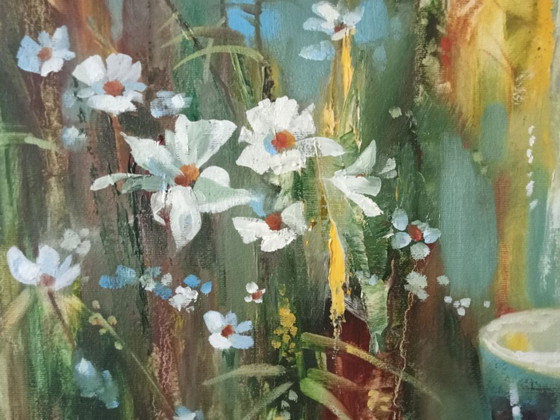 Pittura a Olio Originale Astratta Natura Fiori Sorgente – Dipinti e disegni, Canvas (photo 5 of 10)