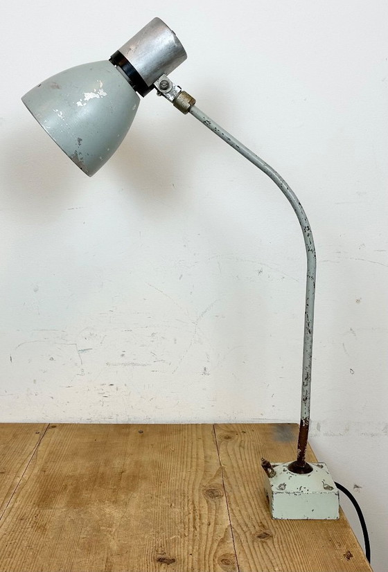 Image 1 of Grey Industrial Table Lamp from Elektrosvit, 1970s