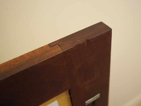 Specchio danese in mogano massiccio con ripiano a doghe, anni '70 – Legno (photo 14 of 14)