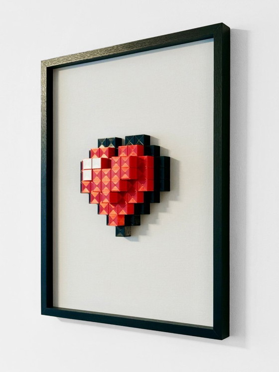 Image 1 of MineHeart - Pixel heart decor - 3D printed