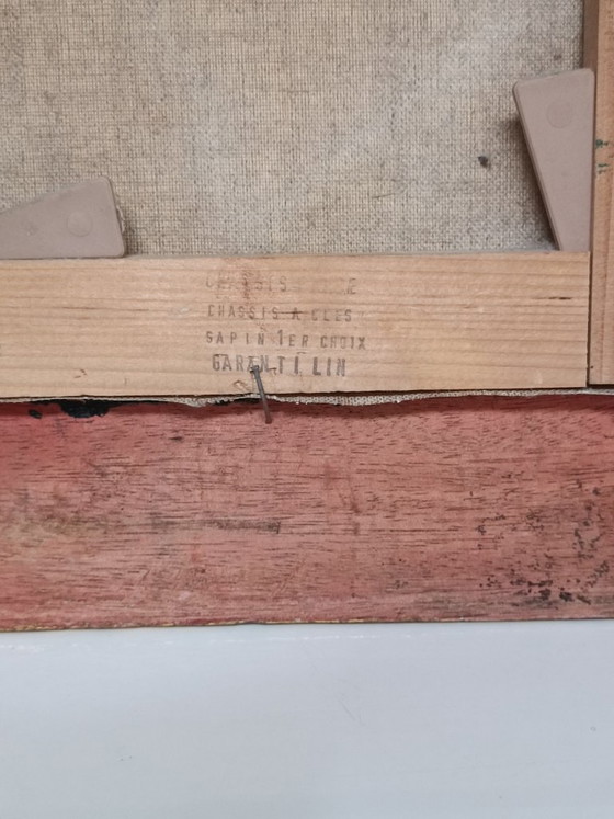 Image 1 of Olio su tela, Michel Capron, Giovane donna con ciotola, Francia, circa 1950