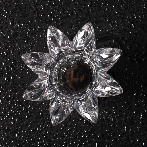 Vintage Royal Crystal Rock Laurus votiefkaarsenhouder: Italiaans loodkristal / jaren 1990