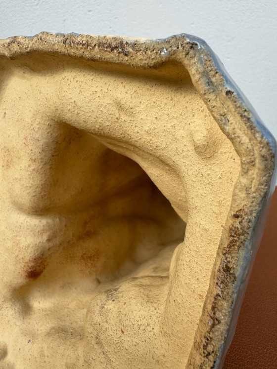 Art Deco keramische badster beeld (1930/40), Beeldhouwkunst, Keramiek, Beige (foto 9 van 15)