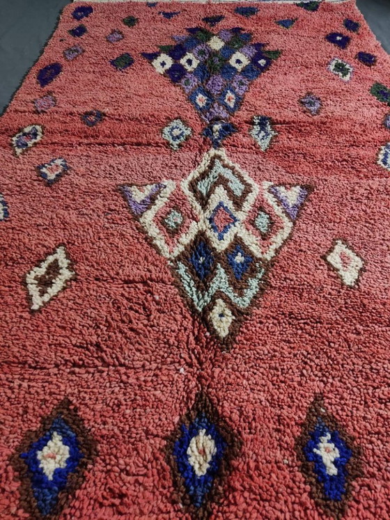 Image 1 of Alfombra grande de lana Mrirt de 2,5 x 1,5 m, alfombra geométrica marroquí.