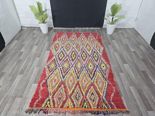 Traditioneller marokkanischer Teppich aus Leinen, 250 cm x 138 cm