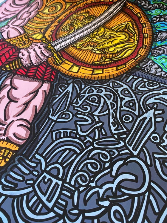 Image 1 of Portrait d'Achille - Robert Combas 1988 - Poster 70 x 100 cm