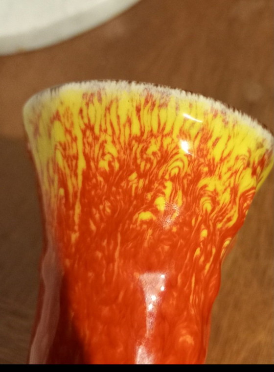 Image 1 of Large Vintage Art Vase "Fat Lava" – Handmade Ceramic – 32 cm – Incised Signature