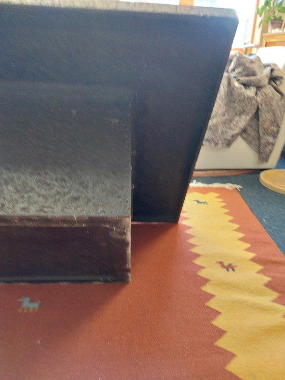 Image 1 of 1 x brutalist polystone coffee table 96 x 96 x 35 1970's
