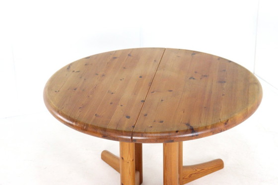 Image 1 of Vamdrup pine ronde 2x verlengbare eettafel 'Idom' vintage Deens