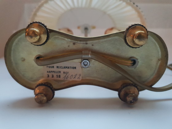 Image 1 of Vintage Bouillotte Lamp Toegeschreven aan Lucien Gau - Elegant Frans Ontwerp