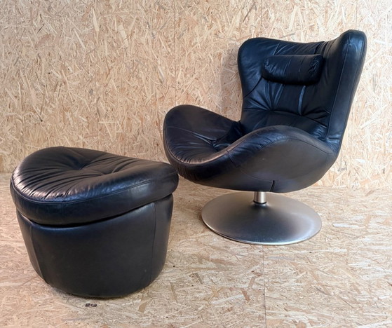 Image 1 of  Natuzzi  fauteuil met bijpassende voetenbank