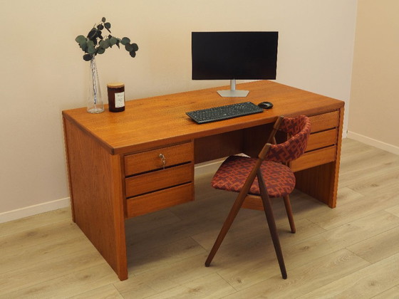 Image 1 of Scrivania in teak, design danese, anni '70, prodotta da Omann Jun