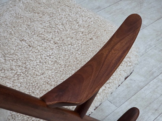Anni '60, Sedia a dondolo danese di Frank Reenskaug, Modello 182, Pelle di pecora. – Sedie a dondolo, Wood (photo 10 of 17)