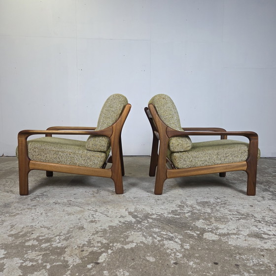Image 1 of Vintage jaren 60 Deense relax fauteuils lounge stoelen , jaren 60 teak