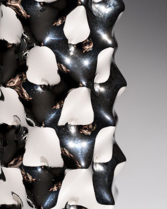 Image 1 of Rosenthal Studio-Line “Vibrations” Vase Duo Dieter Mankau White & Silver