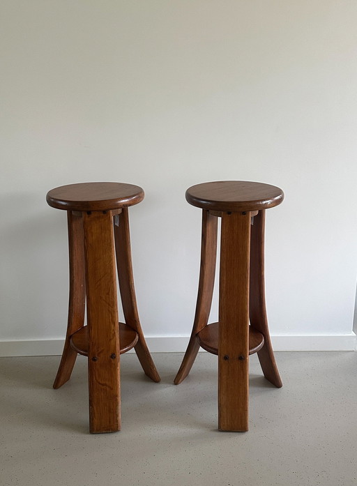 Vintage brutalist barstool - bar stool - stool