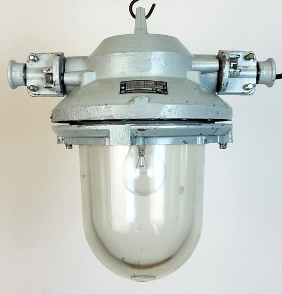 Image 1 of Grey Industrial Cast Aluminium Explosion Proof Light, 1970s