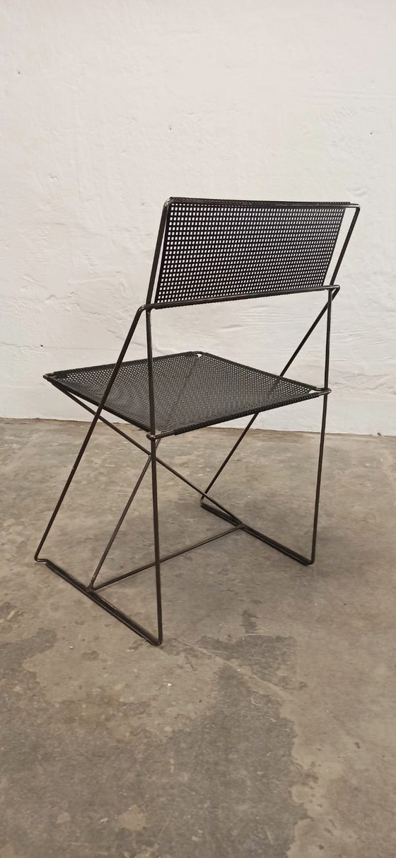 Image 1 of Niels Jørgen Haugesen X Line perforated metal chair 