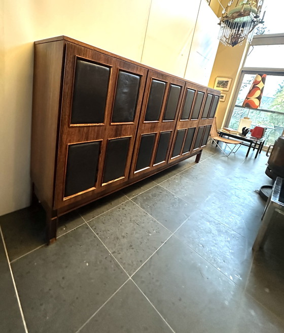 Image 1 of Sideboard Leather Germany 1960