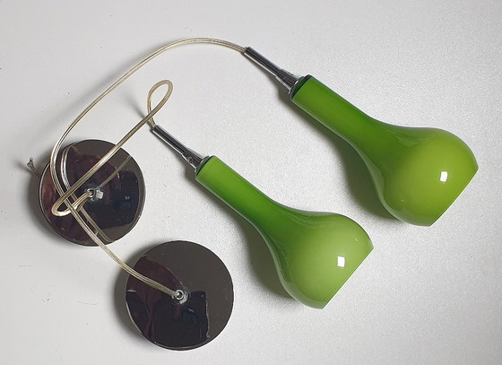 Image 1 of Nordlux - Diseño danés - 2 lámparas colgantes de cristal opalino