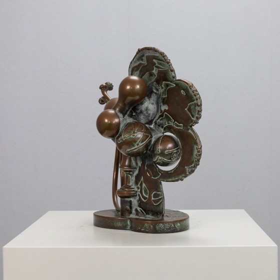 Image 1 of Abstrakte organische Bronzeskulptur von César Bailleux, Belgien, 1980er Jahre