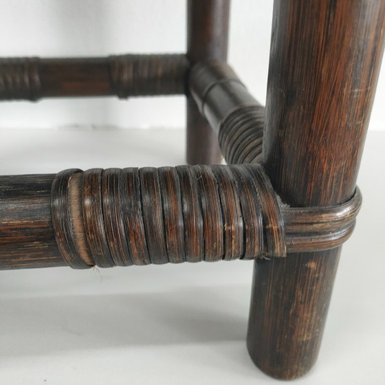 Image 1 of Rare vintage rattan/rattan small side table