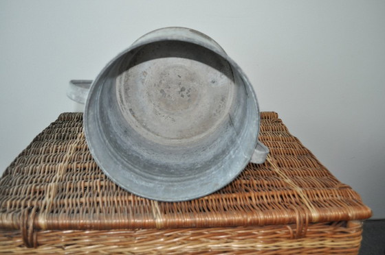 Cache-pot Vintage en Zinc Galvanisé, Années 1950 – Cache pots (photo 2 of 7)