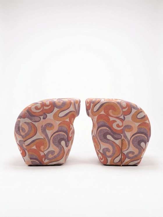 Image 1 of Coppia di poltrone lounge scultoree in stile Space Age – Moroso (1970)


