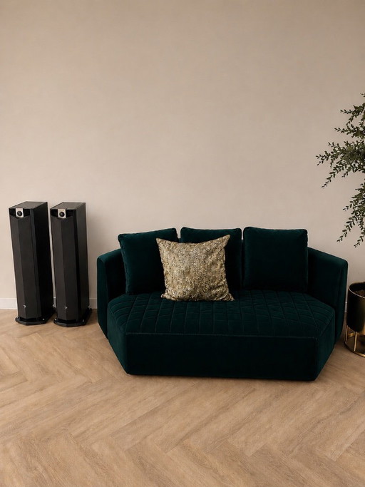 Bonaldo Peanut B Design Sofa – Velvet Green – Italian Design