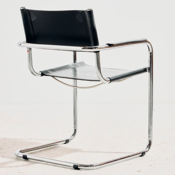 MK12000 Oostenrijkse Blaha fauteuil – Leather, Metal (photo 3 of 19)