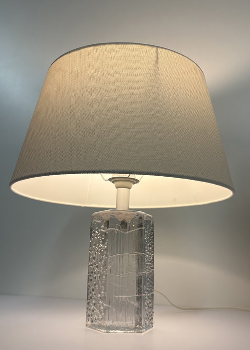 Massive Vintage-Kristalltischlampe von Willem Heesen für Royal Leerdam, 1967