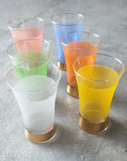 Occhiali anni '50 in granito e oro