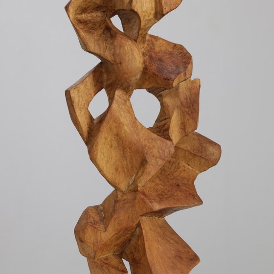 Image 1 of Escultura geométrica abstracta de madera de J. Limperg, Países Bajos, 1956.