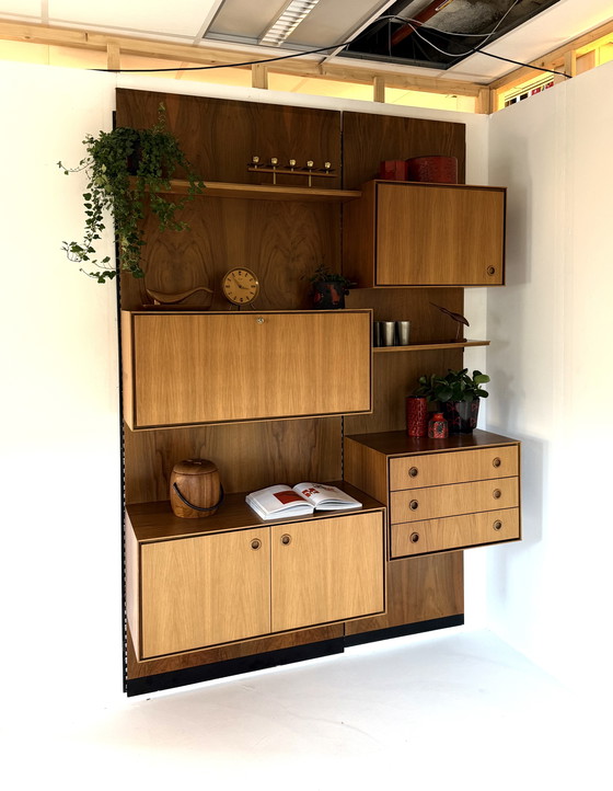 Image 1 of Vintage XL modular walnut wall system '80