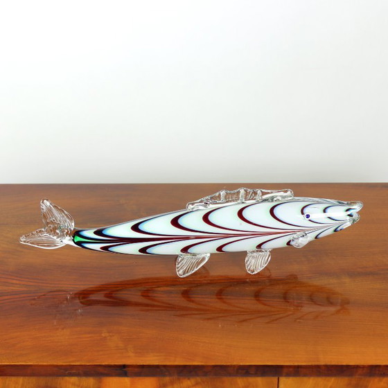 Image 1 of Estatua de pez de cristal de mediados de siglo, Checoslovaquia, década de 1960