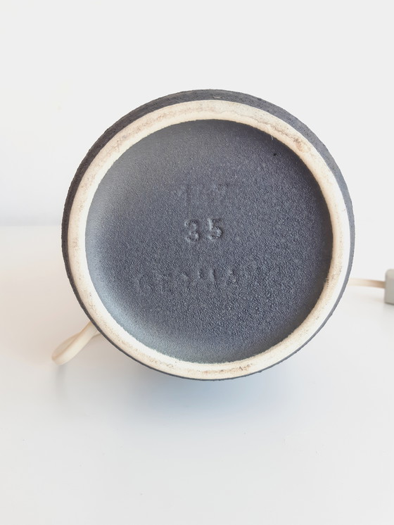 Image 1 of Unieke vintage West Germany lamp met handgemaakte lampenkap met botanische print